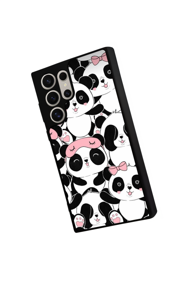 Samsung Galaxy S23 Ultra Uyumlu Panda Tasarımlı Glossy Premium Kılıf