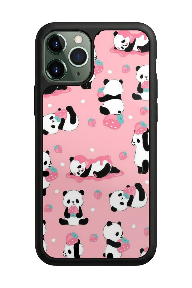 iPhone 11 Pro Uyumlu Panda Tasarımlı Glossy Premium Kılıf