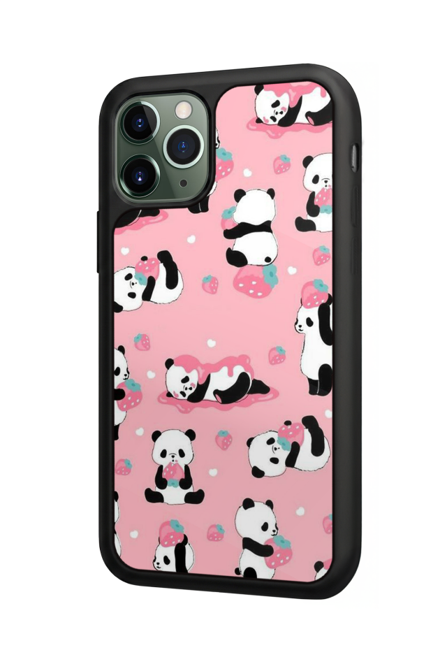 iPhone 11 Pro Uyumlu Panda Tasarımlı Glossy Premium Kılıf