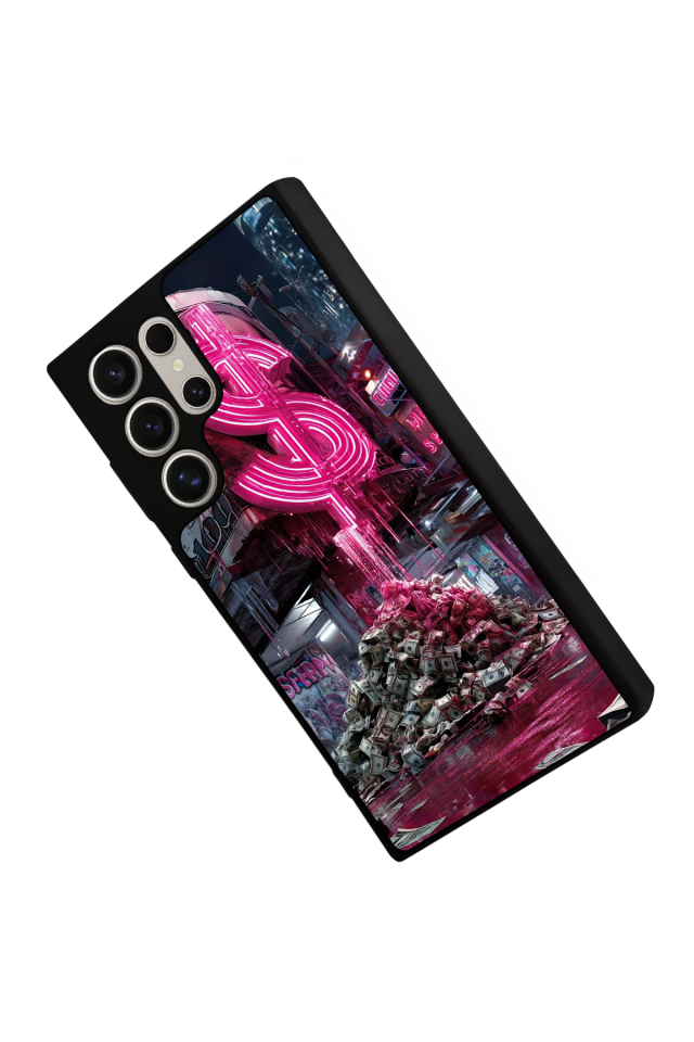 Samsung Galaxy S22 Ultra Uyumlu Para Tasarımlı Glossy Premium Kılıf