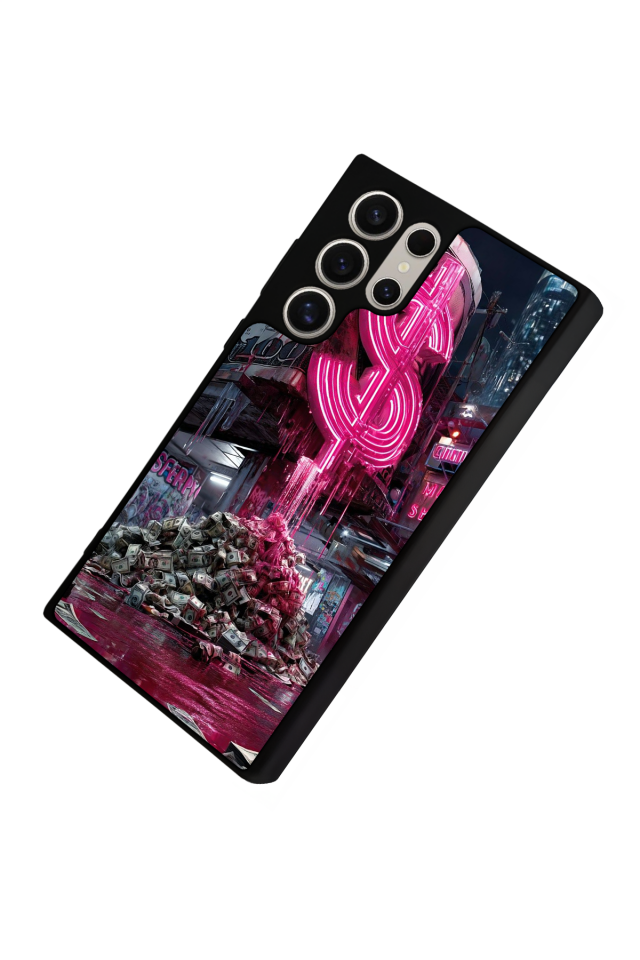 Samsung Galaxy S22 Ultra Uyumlu Para Tasarımlı Glossy Premium Kılıf