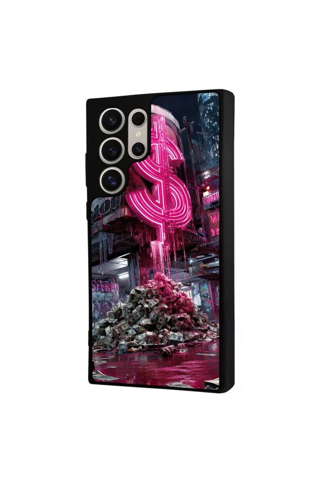 Samsung Galaxy S22 Ultra Uyumlu Para Tasarımlı Glossy Premium Kılıf