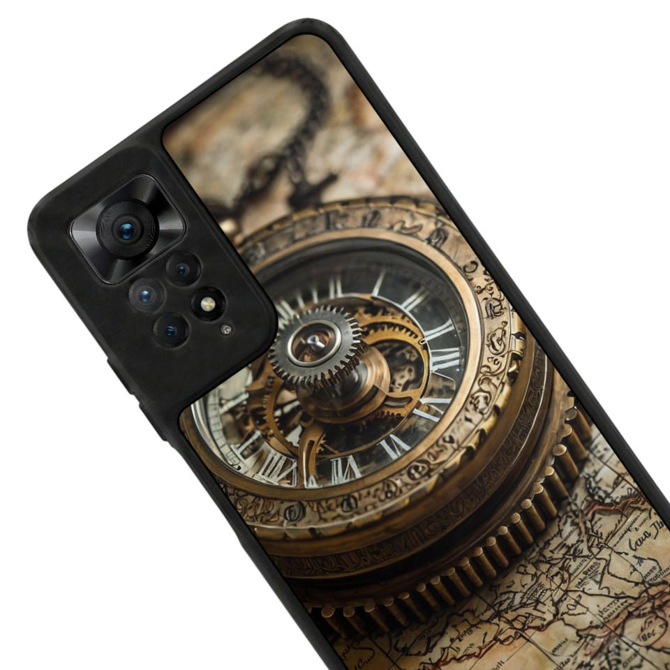 Xiaomi Redmi Note 12 Pro Uyumlu Pusula Tasarımlı Glossy Premium Kılıf