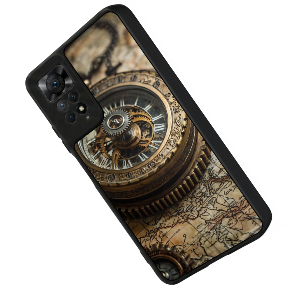 Xiaomi Redmi Note 12 Pro Uyumlu Pusula Tasarımlı Glossy Premium Kılıf