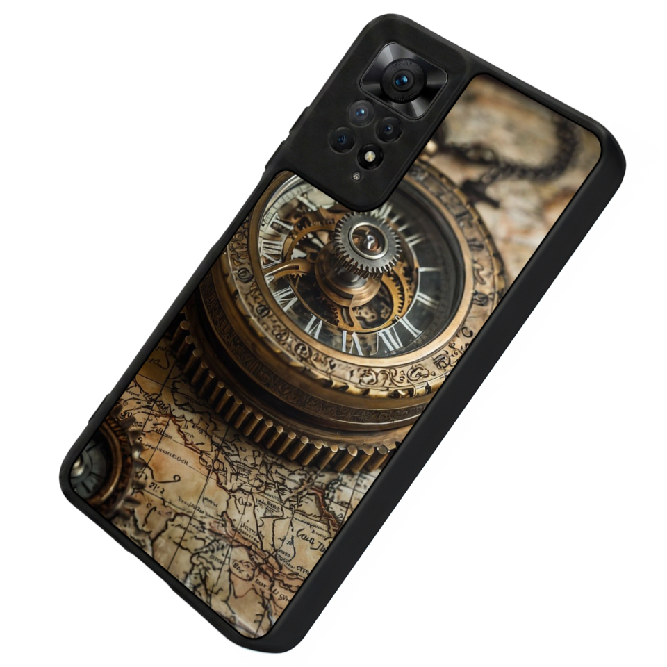 Xiaomi Redmi Note 12 Pro Uyumlu Pusula Tasarımlı Glossy Premium Kılıf