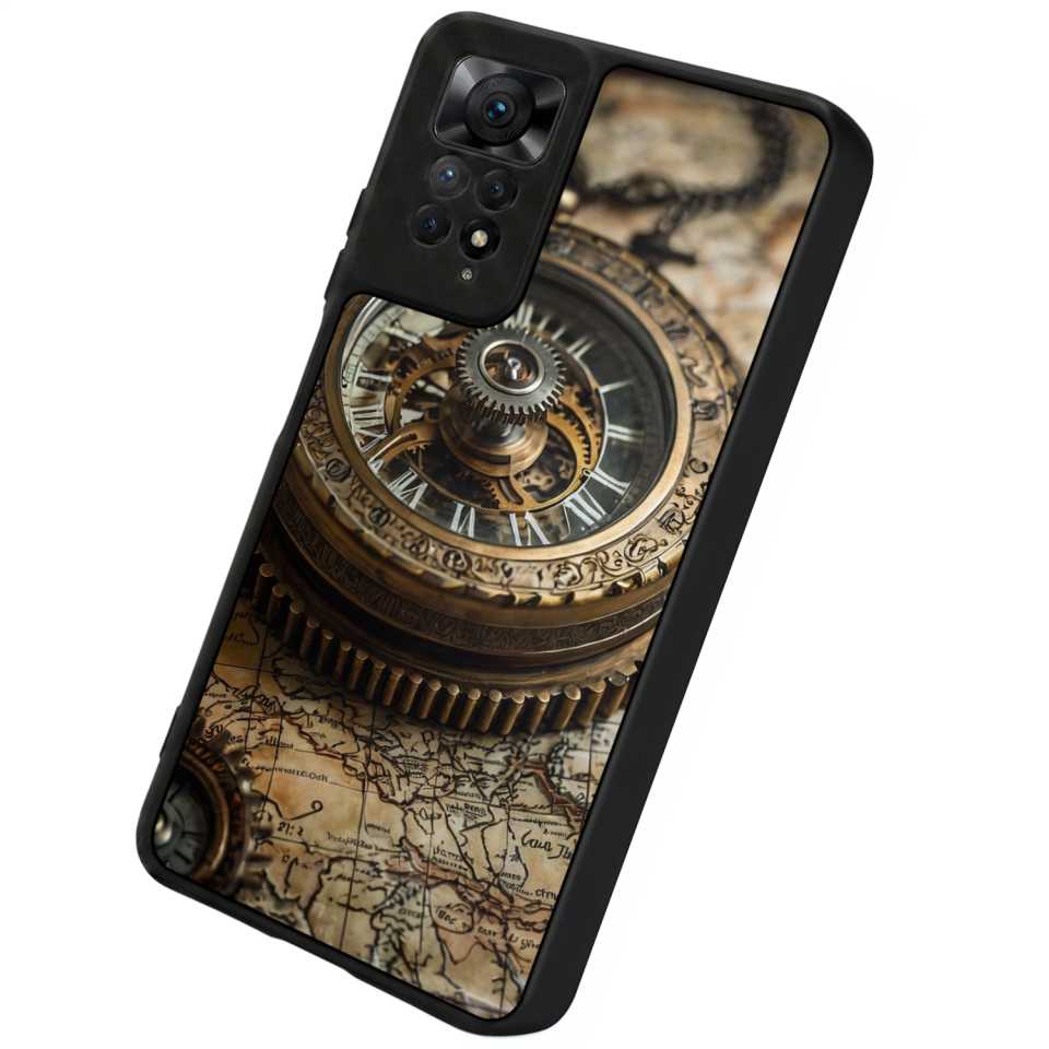 Xiaomi Redmi Note 12 Pro Uyumlu Pusula Tasarımlı Glossy Premium Kılıf