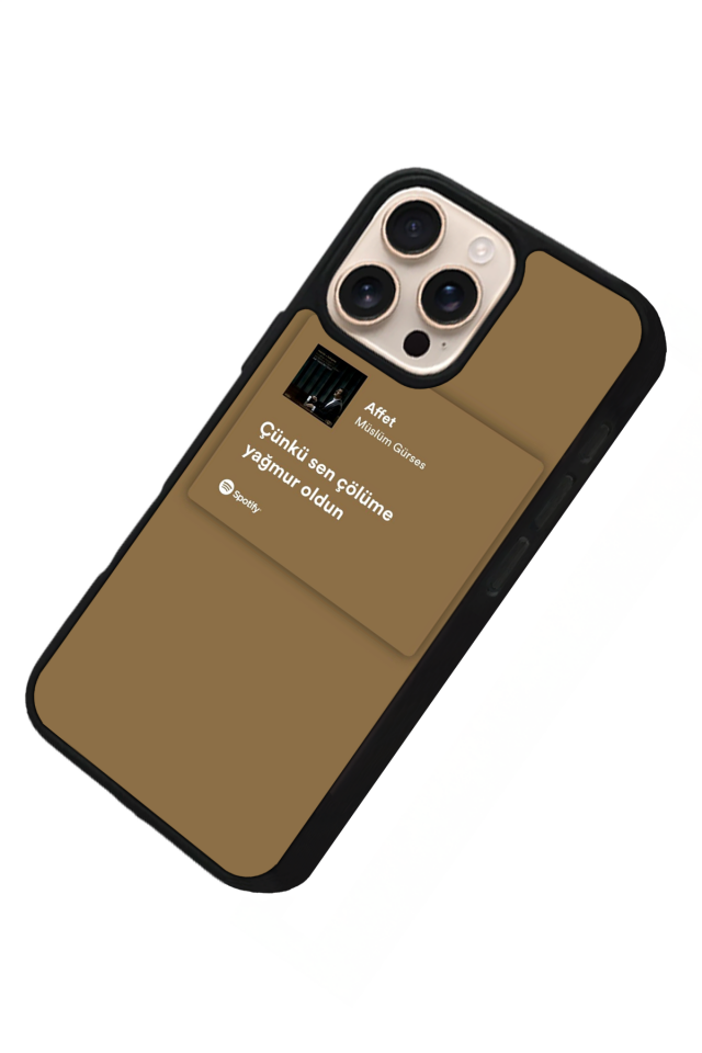 iPhone 14 Pro Max Uyumlu Sarki Sozleri Tasarımlı Glossy Premium Kılıf