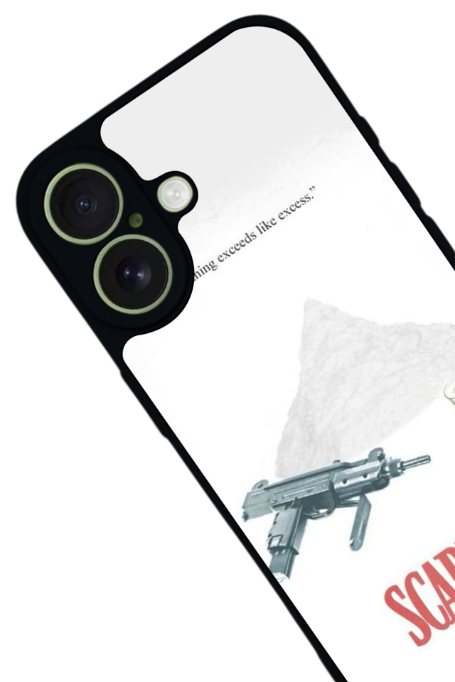 iPhone 17 Uyumlu Scarface Tasarımlı Glossy Premium Kılıf