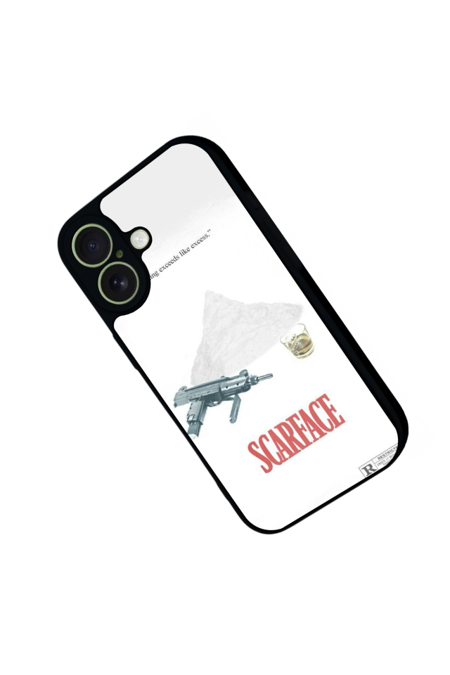 iPhone 17 Uyumlu Scarface Tasarımlı Glossy Premium Kılıf