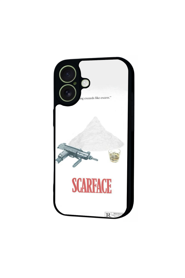 iPhone 17 Uyumlu Scarface Tasarımlı Glossy Premium Kılıf