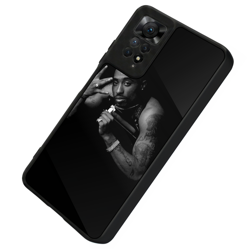 Xiaomi Redmi Note 11 Pro Uyumlu Tupac Tasarımlı Glossy Premium Kılıf