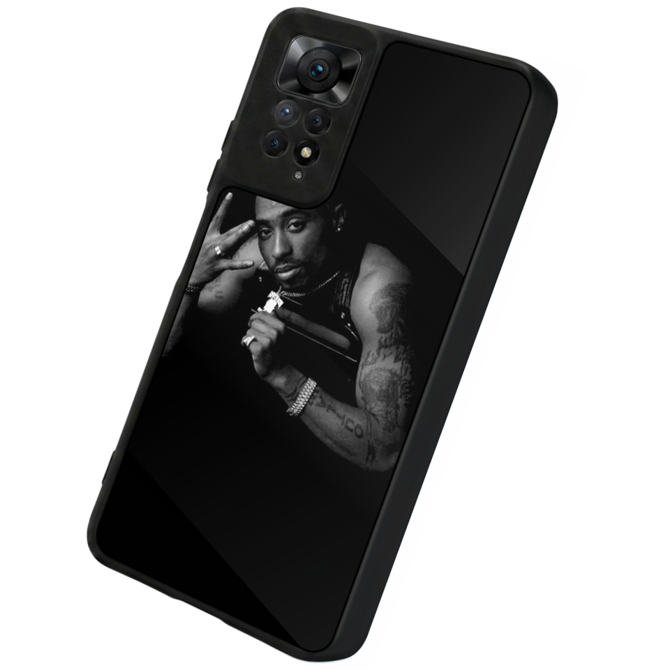 Xiaomi Redmi Note 11 Pro Uyumlu Tupac Tasarımlı Glossy Premium Kılıf