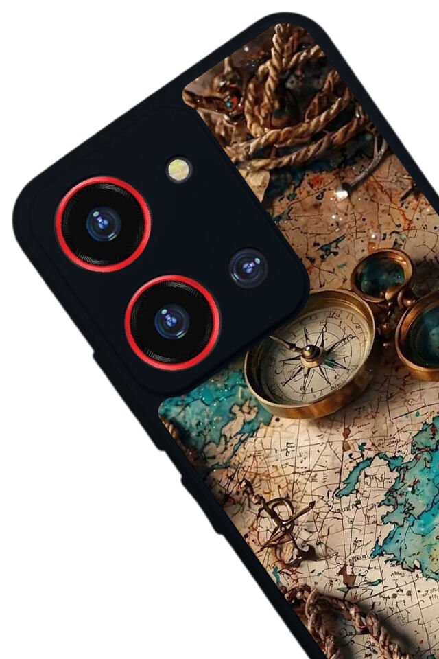Reeder S19 Max Pro S 108MP Uyumlu Harita Tasarımlı Glossy Premium Kılıf