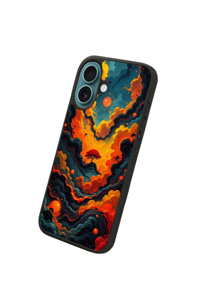 iPhone 16 Uyumlu Abstract Tasarımlı Glossy Premium Kılıf