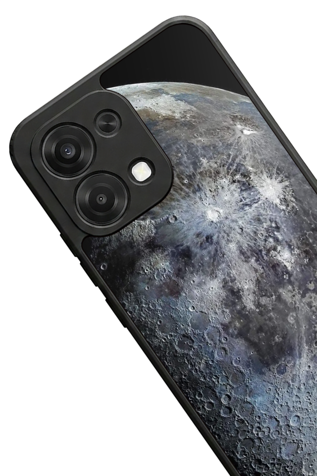 Oppo A6 Pro Uyumlu Ay Tasarımlı Glossy Premium Kılıf