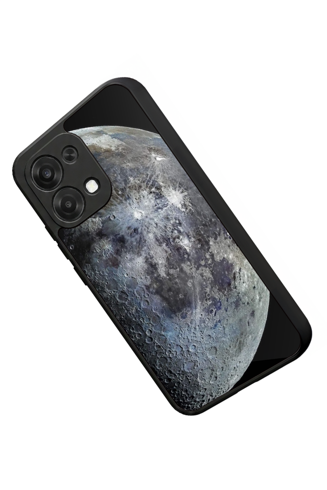 Oppo A6 Pro Uyumlu Ay Tasarımlı Glossy Premium Kılıf