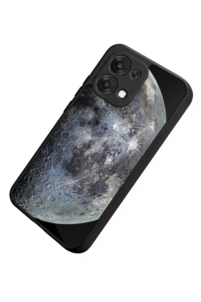 Oppo A6 Pro Uyumlu Ay Tasarımlı Glossy Premium Kılıf