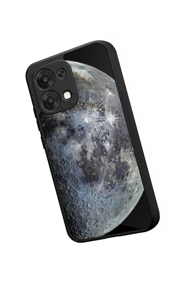 Oppo A6 Pro Uyumlu Ay Tasarımlı Glossy Premium Kılıf
