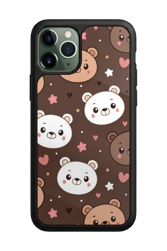 iPhone 11 Pro Uyumlu Ayı Tasarımlı Glossy Premium Kılıf