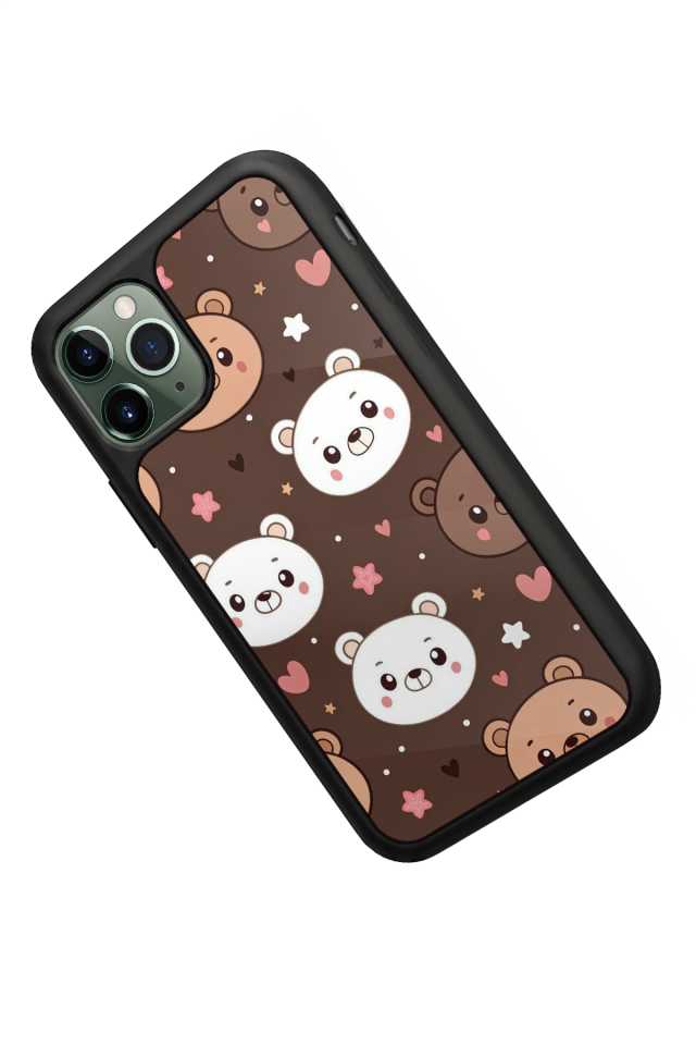 iPhone 11 Pro Uyumlu Ayı Tasarımlı Glossy Premium Kılıf