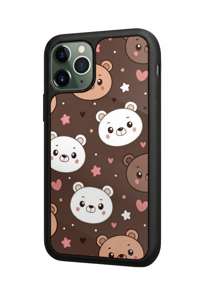 iPhone 11 Pro Uyumlu Ayı Tasarımlı Glossy Premium Kılıf