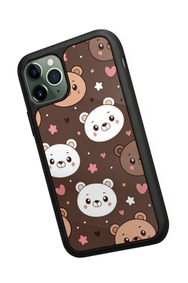 iPhone 11 Pro Uyumlu Ayı Tasarımlı Glossy Premium Kılıf