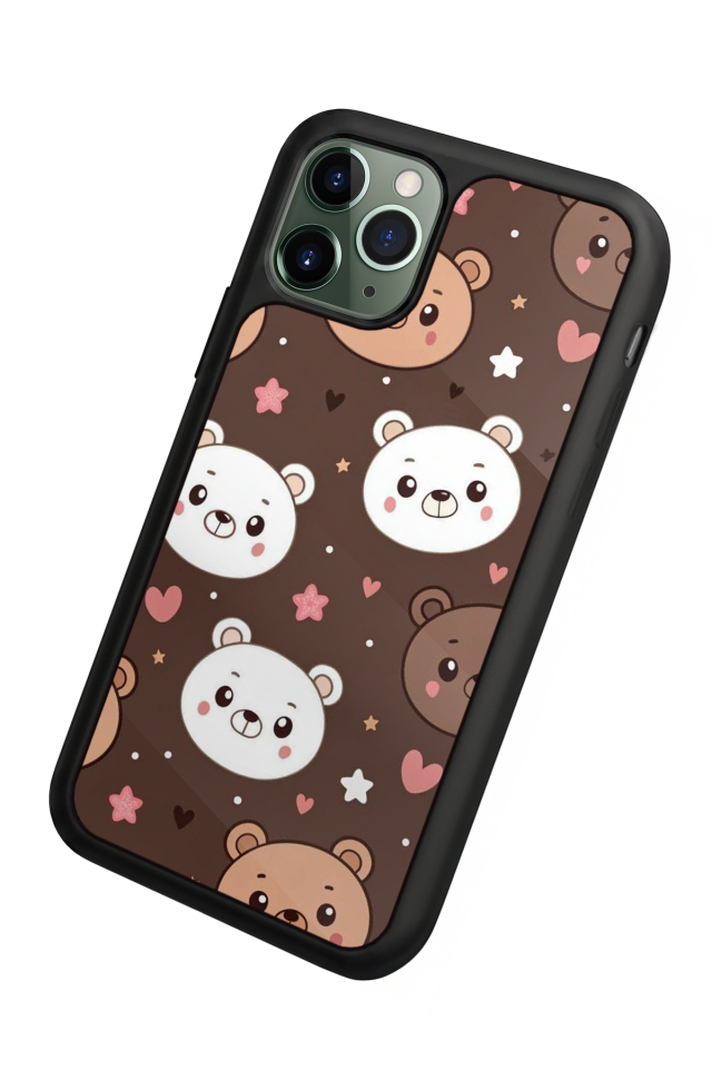 iPhone 11 Pro Uyumlu Ayı Tasarımlı Glossy Premium Kılıf