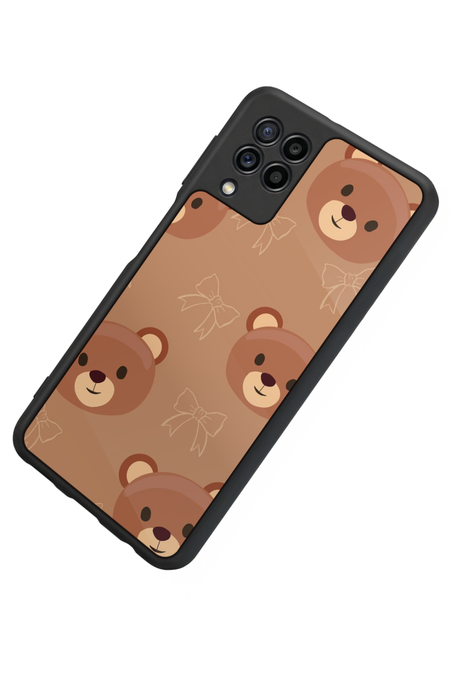 Samsung Galaxy M22 Uyumlu Ayı Tasarımlı Glossy Premium Kılıf