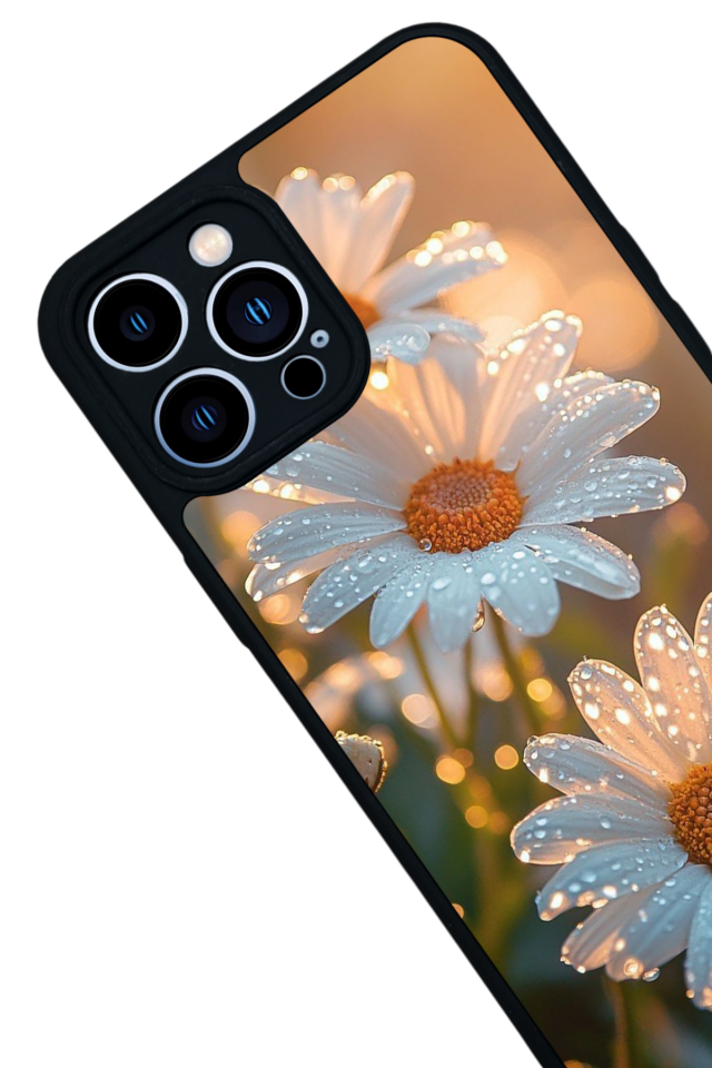 iPhone 13 Pro Max Uyumlu Cicek Tasarımlı Glossy Premium Kılıf