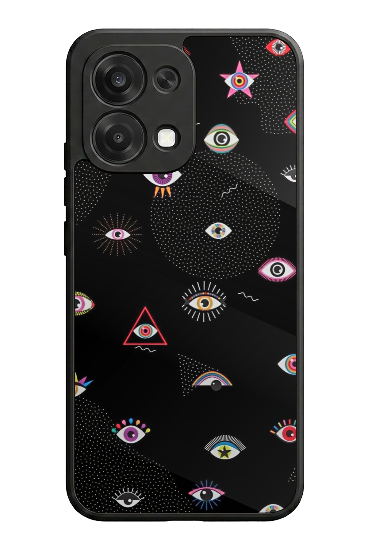 Oppo A6 Pro Uyumlu Göz Tasarımlı Glossy Premium Kılıf