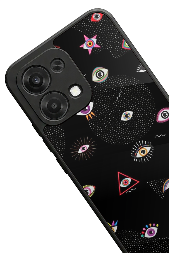 Oppo A6 Pro Uyumlu Göz Tasarımlı Glossy Premium Kılıf