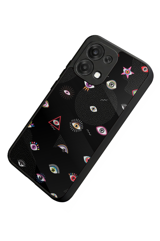 Oppo A6 Pro Uyumlu Göz Tasarımlı Glossy Premium Kılıf