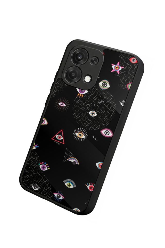 Oppo A6 Pro Uyumlu Göz Tasarımlı Glossy Premium Kılıf