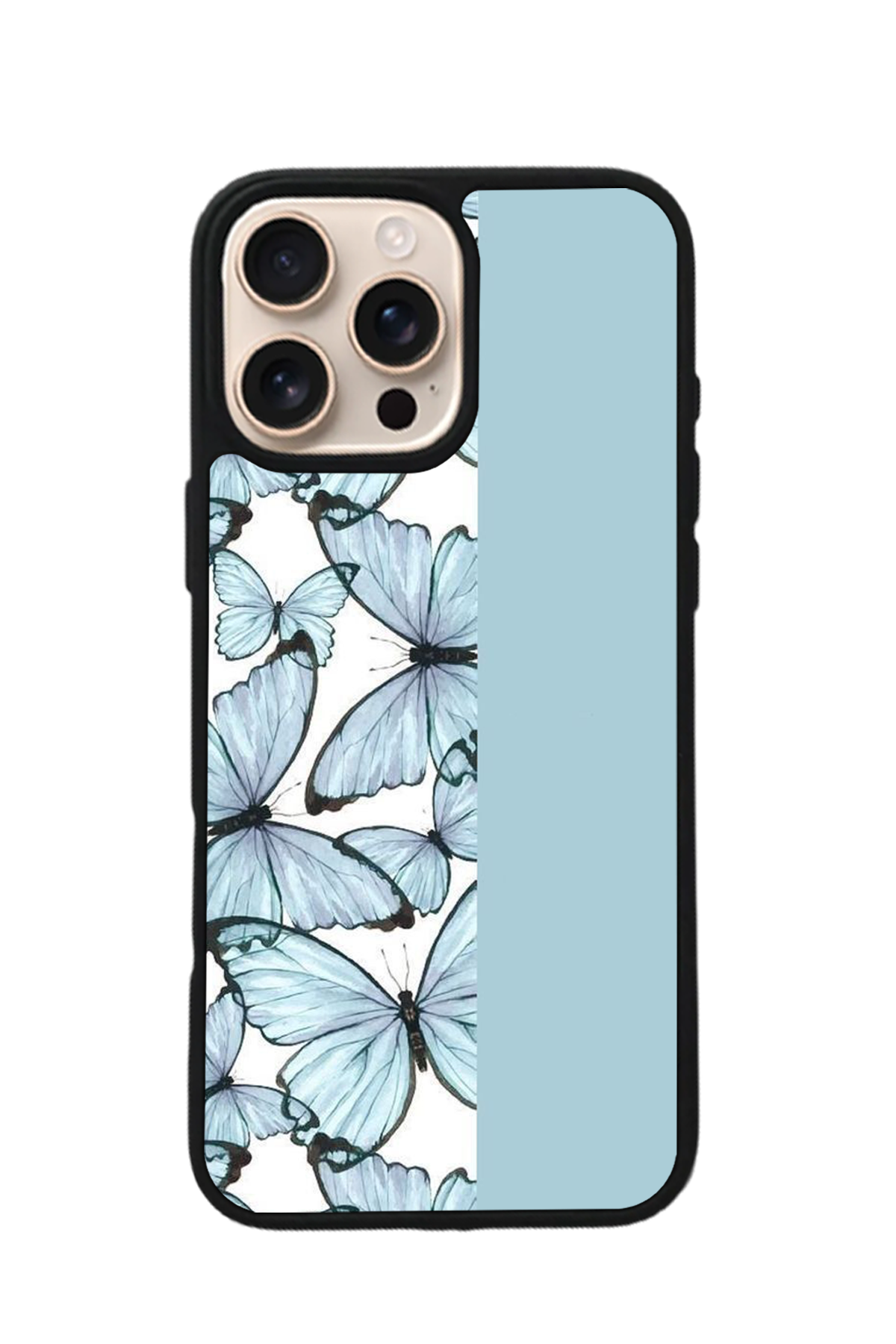 iPhone 16 Pro Uyumlu Kelebek Tasarımlı Glossy Premium Kılıf