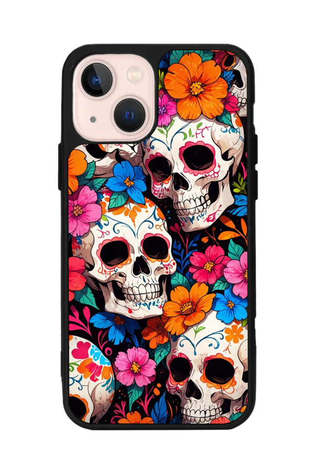 iPhone 13 Mini Uyumlu KuruKafa Tasarımlı Glossy Premium Kılıf