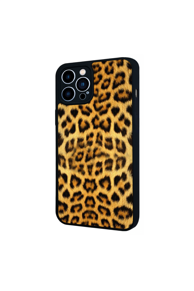 iPhone 12 Pro Max Uyumlu Leopar Tasarımlı Glossy Premium Kılıf
