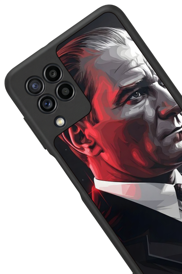 Samsung Galaxy M32 Uyumlu Mustafa Kemal Ataturk Tasarımlı Glossy Premium Kılıf