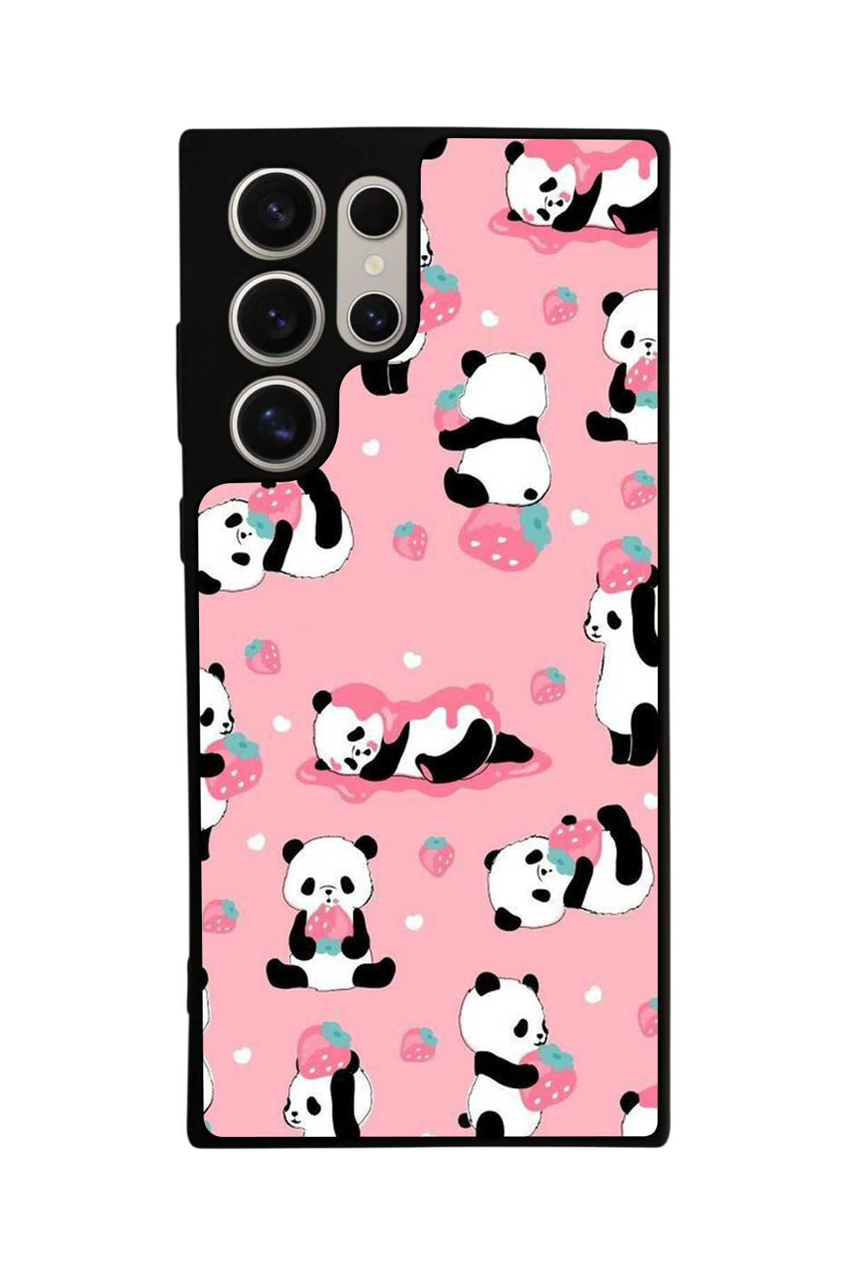 Samsung Galaxy S23 Ultra Uyumlu Panda Tasarımlı Glossy Premium Kılıf