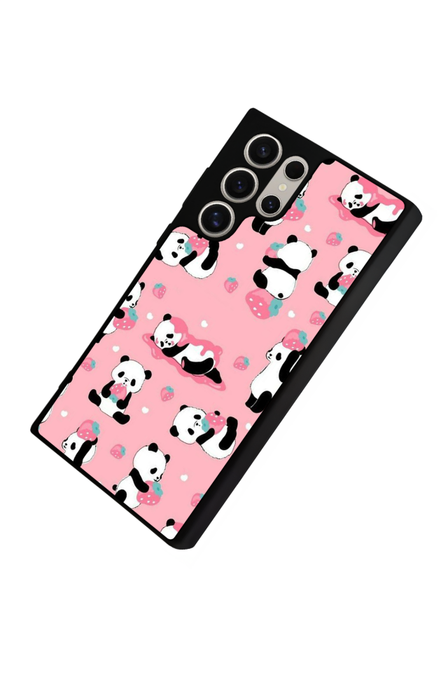 Samsung Galaxy S23 Ultra Uyumlu Panda Tasarımlı Glossy Premium Kılıf