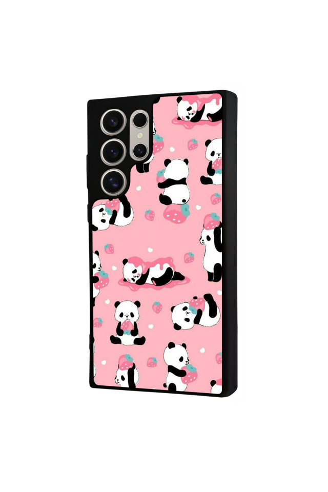 Samsung Galaxy S23 Ultra Uyumlu Panda Tasarımlı Glossy Premium Kılıf
