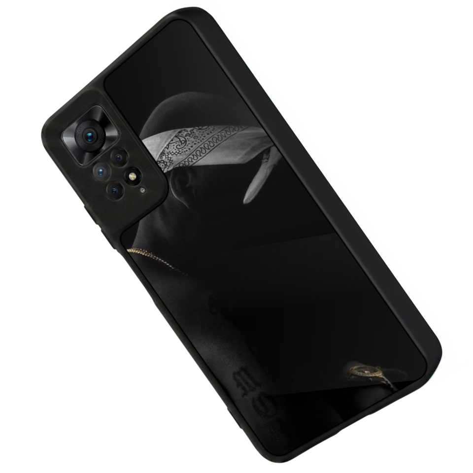 Xiaomi Redmi Note 11 Pro Uyumlu Tupac Tasarımlı Glossy Premium Kılıf