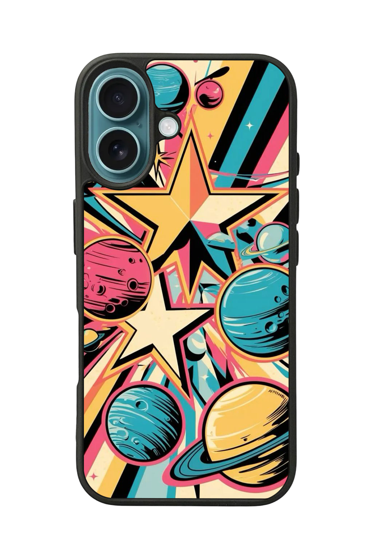 iPhone 16 Plus Uyumlu Uzay Tasarımlı Glossy Premium Kılıf