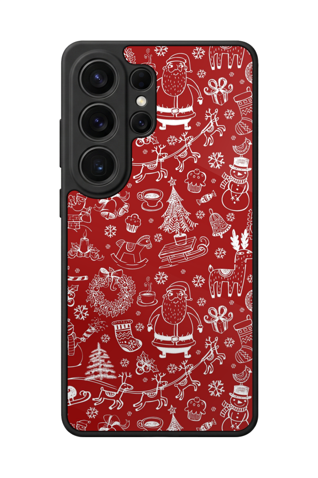 Samsung Galaxy S26 Ultra Uyumlu Yilbasi Christmas Tasarımlı Glossy Premium Kılıf