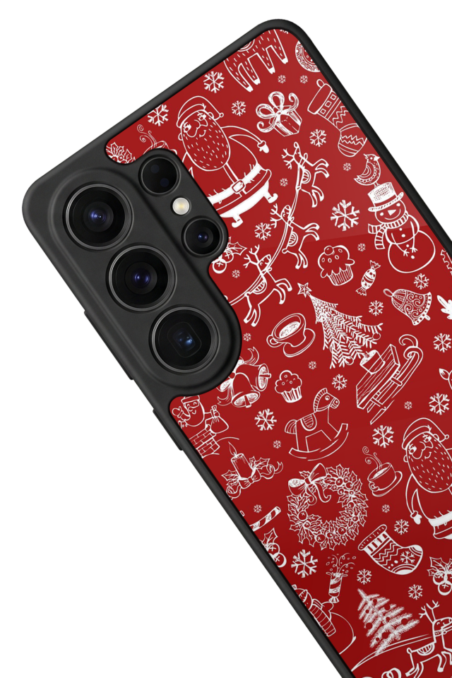 Samsung Galaxy S26 Ultra Uyumlu Yilbasi Christmas Tasarımlı Glossy Premium Kılıf