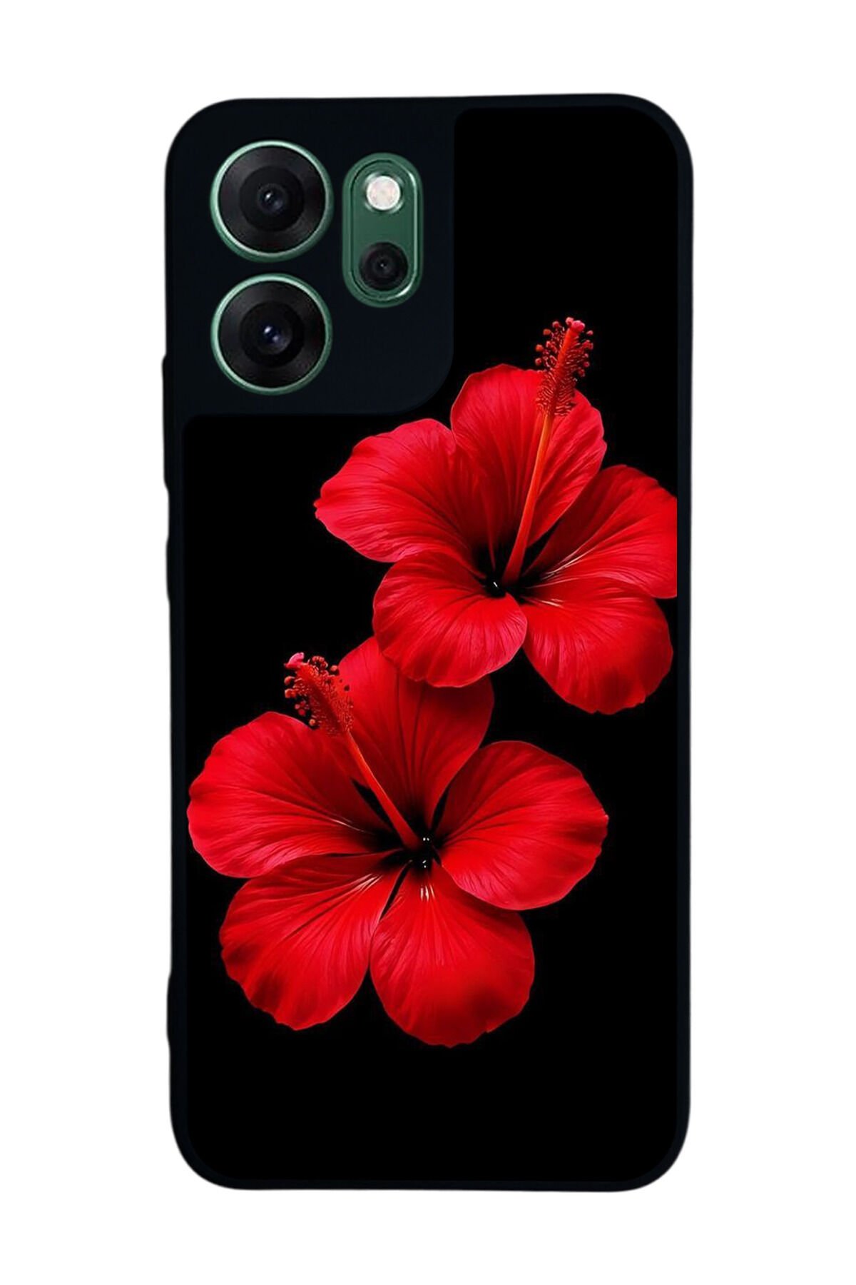 Oppo Reno 14F Uyumlu Cicek Tasarımlı Glossy Premium Kılıf