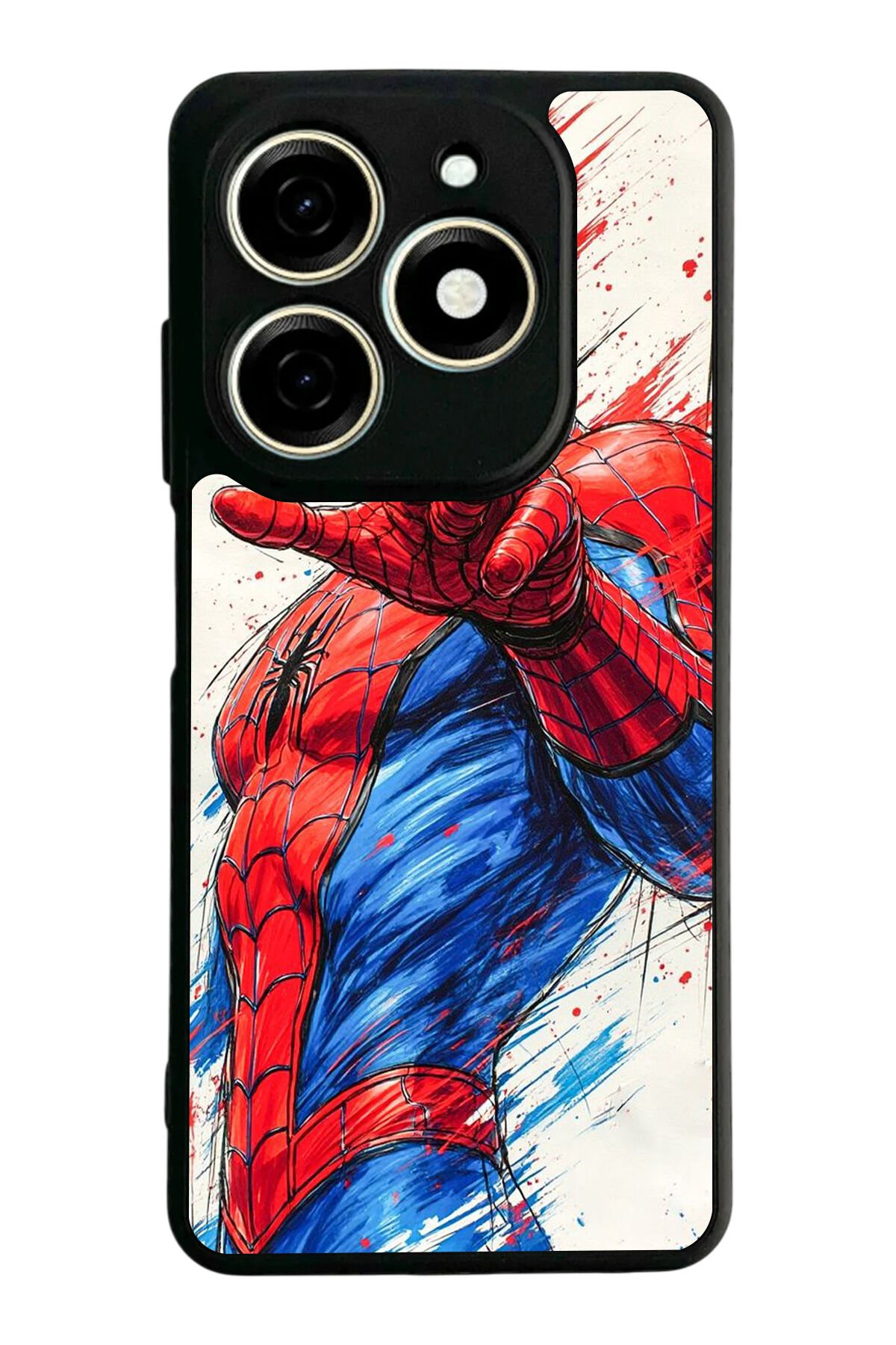 Tecno Spark 20/20C Uyumlu Spider Man ( Örümcek Adam ) Tasarımlı Glossy Premium Kılıf