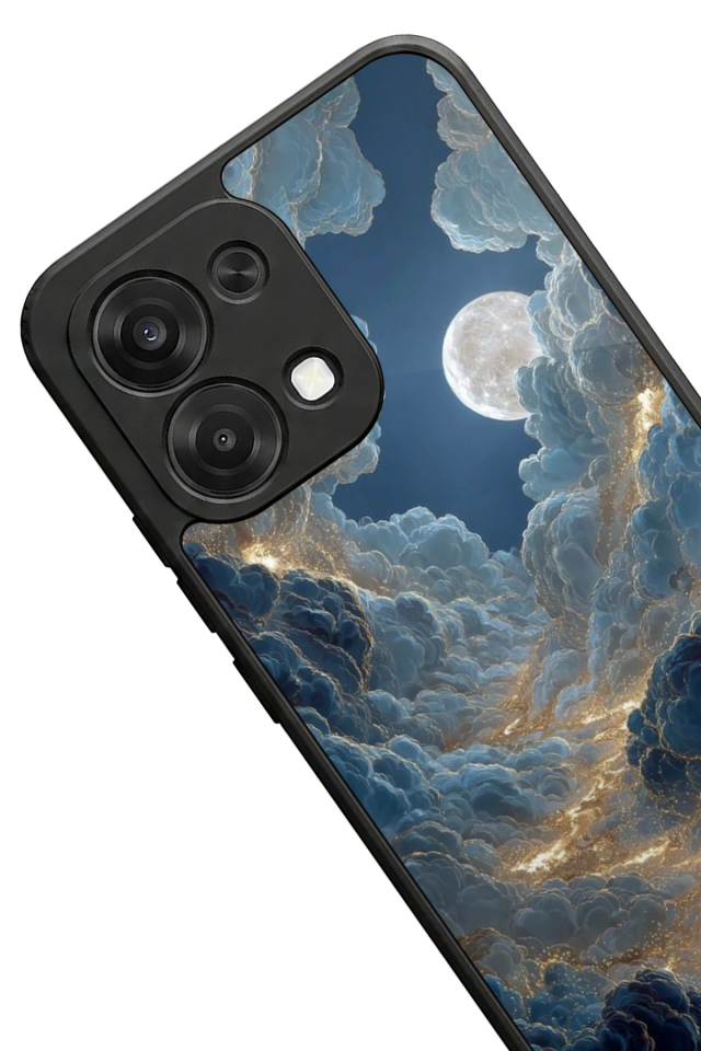 Oppo A6 Pro Uyumlu Ay Tasarımlı Glossy Premium Kılıf