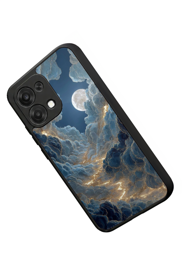 Oppo A6 Pro Uyumlu Ay Tasarımlı Glossy Premium Kılıf
