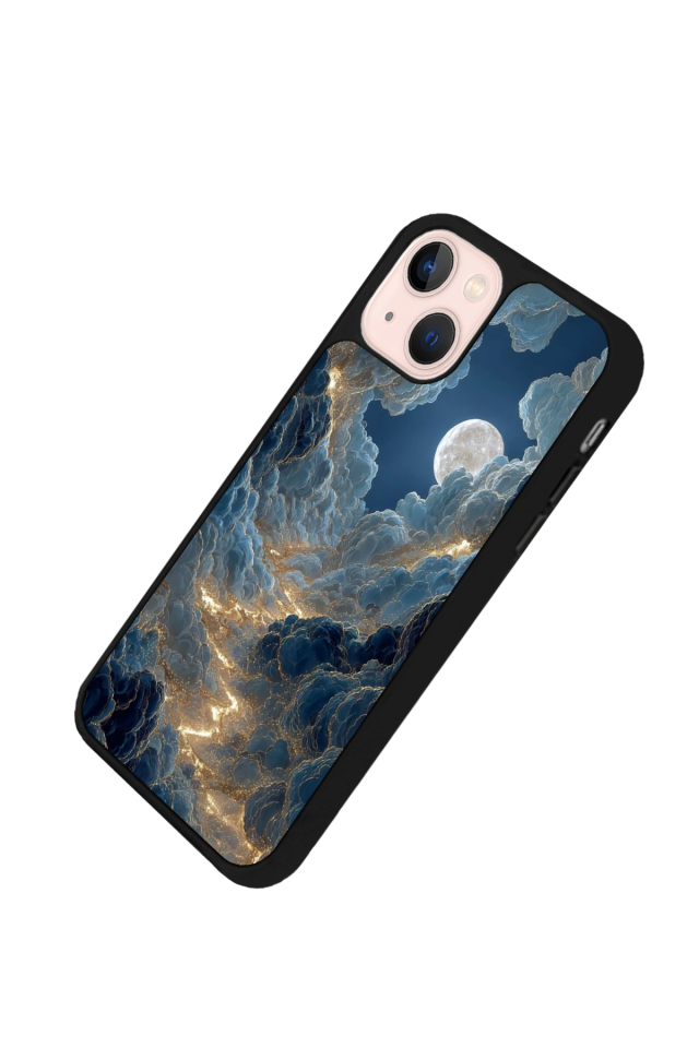 iPhone 13 Mini Uyumlu Ay Tasarımlı Glossy Premium Kılıf