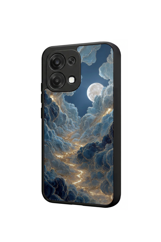 Oppo A6 Pro Uyumlu Ay Tasarımlı Glossy Premium Kılıf